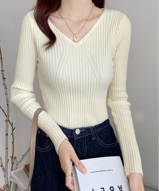 送料無料 新品 ニットトップス Vネックセーター 春秋冬 < 女性ファッション  送料無料 新品 ニットトップス Vネックセーター 春秋冬 < 女性ファッションの