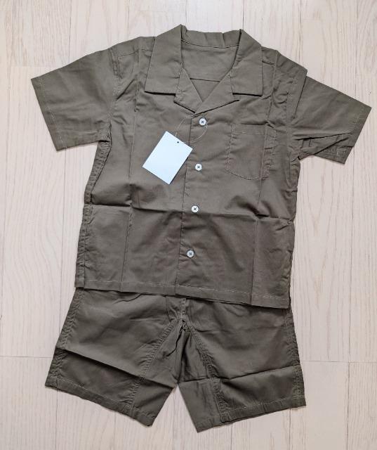 120★綿100%★オープンカラーシャツ+ハーフパンツ★セットアップ★新品★送料無料 < キッズ/ベビー  120★綿100%★オープンカラーシャツ+ハーフパンツ★セットアップ★新品★送料無料  < キッズ/ベビーの