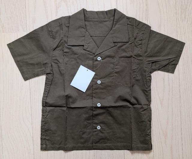 120★綿100%★オープンカラーシャツ+ハーフパンツ★セットアップ★新品★送料無料 < キッズ/ベビー  120★綿100%★オープンカラーシャツ+ハーフパンツ★セットアップ★新品★送料無料 < キッズ/ベビーの