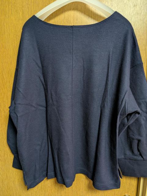 INDIVI昨季美品ネイビー圧縮ウール素材長袖ニットカットソー大きいサイズ12号11号LLXLフエルトカットソーセーター < ブランド INDIVI昨季美品ネイビー圧縮ウール素材長袖ニットカットソー大きいサイズ12号11号LLXLフエルトカットソーセーター < ブランドの