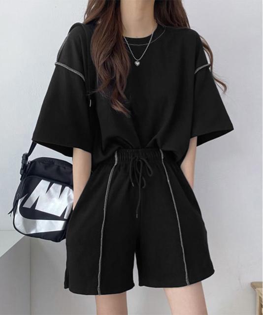 送料無料 新品 Tシャツショートパンツ 2点セットアップ < 女性ファッション 送料無料 新品 Tシャツショートパンツ 2点セットアップ < 女性ファッションの