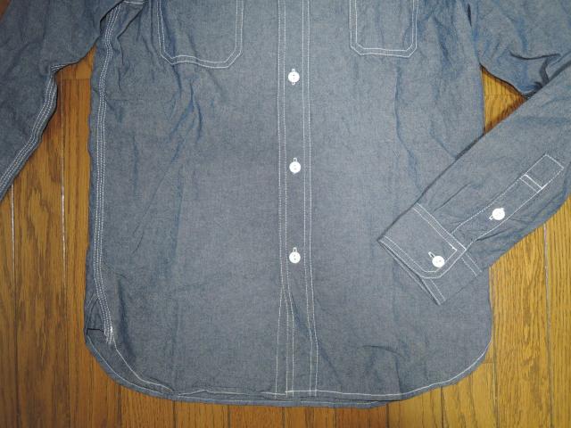 XLARGE エクストララージ パーカー シャツ S 背ロゴ LOGO デニム シャンブレー インディゴ 美中古 < ブランド  XLARGE エクストララージ パーカー シャツ S 背ロゴ LOGO デニム シャンブレー インディゴ 美中古 < ブランドの