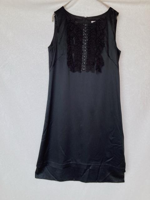 GRACE Class ブラック ノースリー ドレス ワンピース シルク 36 N2m < ブランド GRACE Class ブラック ノースリー ドレス ワンピース シルク 36 N2m < ブランドの