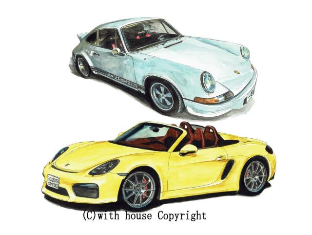 GC-1008 911S/Boxster限定版画サイン額装作家平右ヱ門 < 自動車/バイク GC-1008 911S/Boxster限定版画サイン額装作家平右ヱ門 < 自動車/バイク