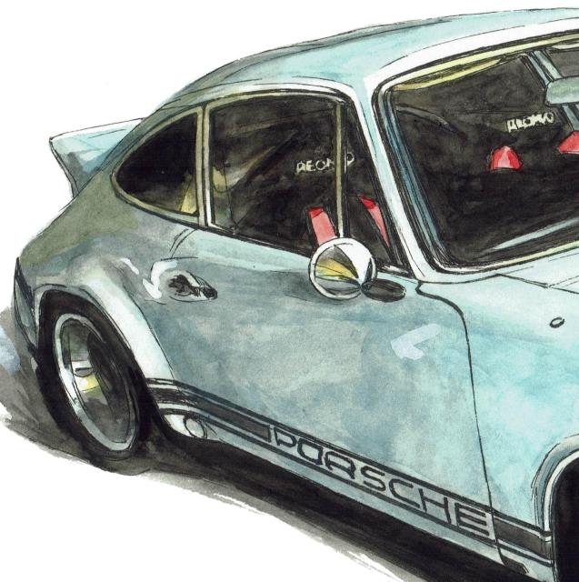 GC-1008 911S/Boxster限定版画サイン額装作家平右ヱ門 < 自動車/バイク GC-1008 911S/Boxster限定版画サイン額装作家平右ヱ門 < 自動車/バイク