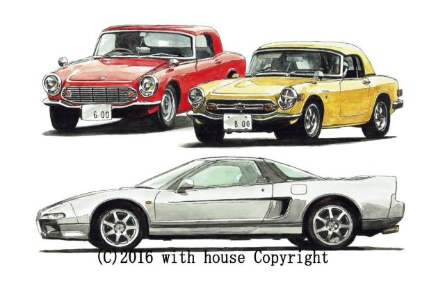 NC-208 NSX/S600/S800限定版画 直筆サイン額装 < 自動車/バイク NC-208 NSX/S600/S800限定版画 直筆サイン額装 < 自動車/バイク