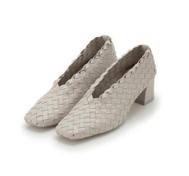 田中みな実サン着用●定価14,300円●snidelスナイデル●メッシュパンプス●編み込み●L アイボリー < 女性ファッション  田中みな実サン着用●定価14,300円●snidelスナイデル●メッシュパンプス●編み込み●L アイボリー < 女性ファッションの