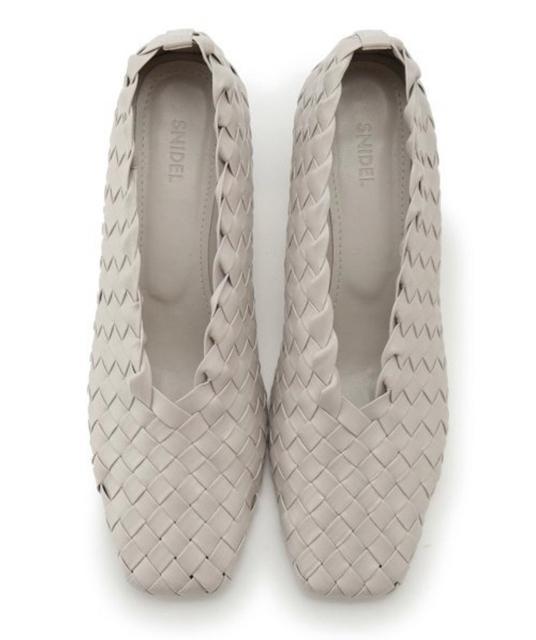 田中みな実サン着用●定価14,300円●snidelスナイデル●メッシュパンプス●編み込み●L アイボリー < 女性ファッション  田中みな実サン着用●定価14,300円●snidelスナイデル●メッシュパンプス●編み込み●L アイボリー < 女性ファッションの