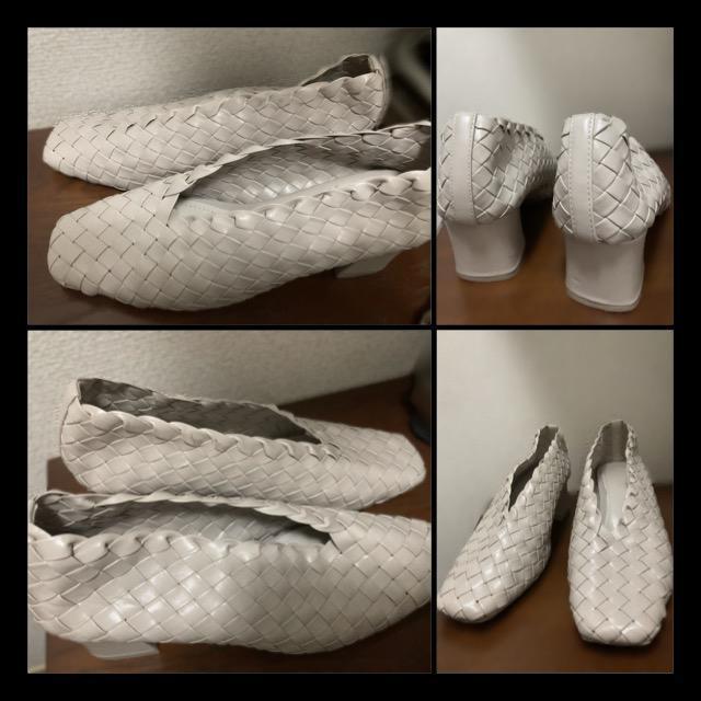 田中みな実サン着用●定価14,300円●snidelスナイデル●メッシュパンプス●編み込み●L アイボリー < 女性ファッション  田中みな実サン着用●定価14,300円●snidelスナイデル●メッシュパンプス●編み込み●L アイボリー < 女性ファッションの