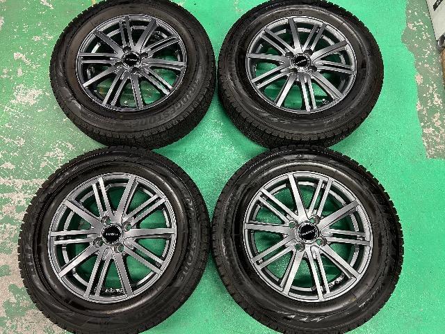 0110132)国産スタッドレスタイヤブリヂストンブリザック4本美品アルミホイールセットコンパクトカー用185/65R15送料無料 < 自動車/バイク 0110132)国産スタッドレスタイヤブリヂストンブリザック4本美品アルミホイールセットコンパクトカー用185/65R15送料無料 < 自動車/バイク