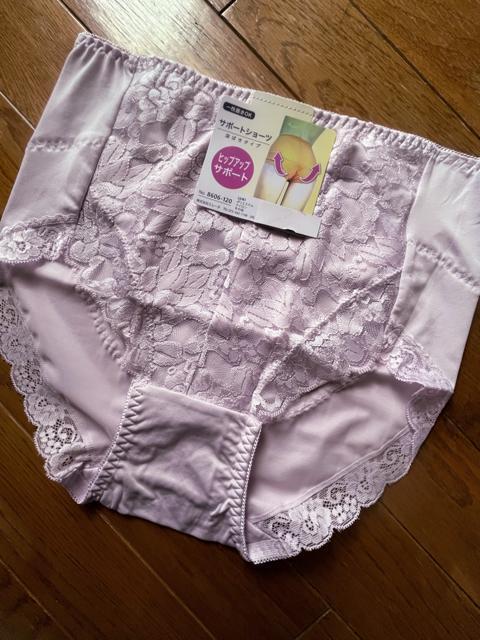 Lサイズ!一枚履きOK!光沢感ある!サポートショーツ!パワーネットで!ヒップアップ!サポート!ガードルショーツ!淡いパープル色合い < 女性ファッション  Lサイズ!一枚履きOK!光沢感ある!サポートショーツ!パワーネットで!ヒップアップ!サポート!ガードルショーツ!淡いパープル色合い  < 女性ファッションの