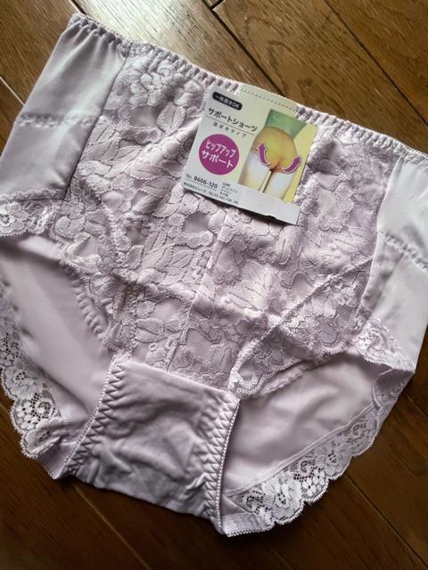 Lサイズ!一枚履きOK!光沢感ある!サポートショーツ!パワーネットで!ヒップアップ!サポート!ガードルショーツ!淡いパープル色合い < 女性ファッション  Lサイズ!一枚履きOK!光沢感ある!サポートショーツ!パワーネットで!ヒップアップ!サポート!ガードルショーツ!淡いパープル色合い < 女性ファッションの