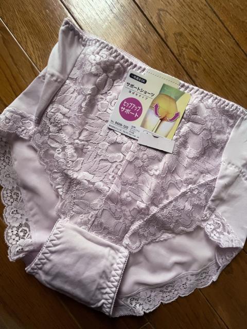 Lサイズ!一枚履きOK!光沢感ある!サポートショーツ!パワーネットで!ヒップアップ!サポート!ガードルショーツ!淡いパープル色合い < 女性ファッション  Lサイズ!一枚履きOK!光沢感ある!サポートショーツ!パワーネットで!ヒップアップ!サポート!ガードルショーツ!淡いパープル色合い < 女性ファッションの