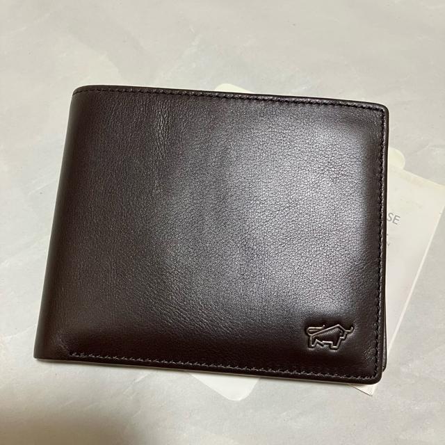 レア【保管未使用品】【Braun Buffel】 本革 / 二つ折り財布 濃茶 小銭入れなし < 男性ファッション レア【保管未使用品】【Braun Buffel】 本革 / 二つ折り財布 濃茶 小銭入れなし < 男性ファッションの