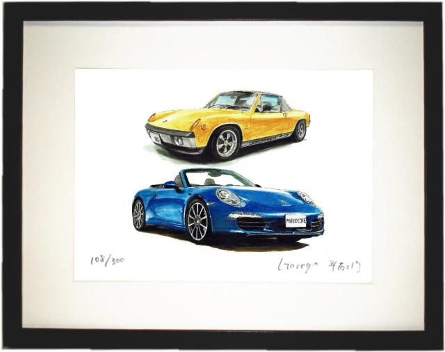 GC-1012 914/911カレラ限定版画 直筆サイン額装●作家平右ヱ門 < 自動車/バイク GC-1012 914/911カレラ限定版画 直筆サイン額装●作家平右ヱ門 < 自動車/バイク