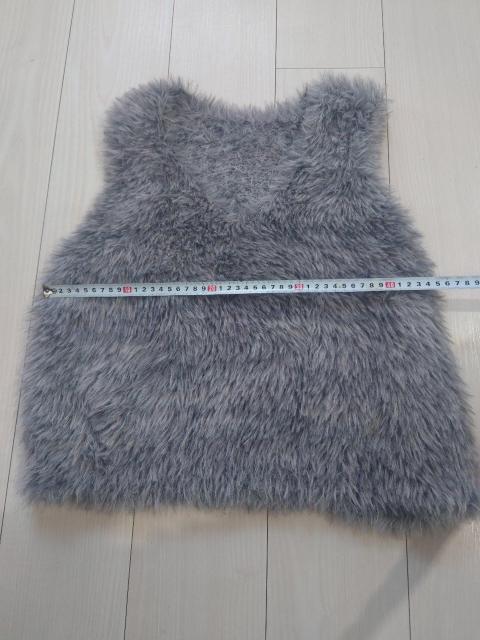 しまむら グレー ファー ニットベスト Lサイズ < ブランド しまむら グレー ファー ニットベスト Lサイズ < ブランドの