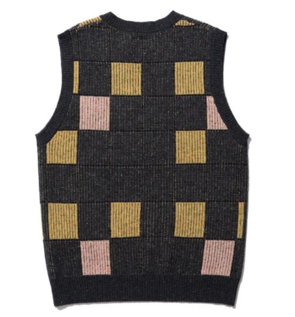 メンズ ニットベスト ブロックパターン < 男性ファッション メンズ ニットベスト ブロックパターン < 男性ファッションの
