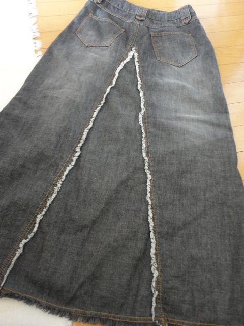 【美品】  デニムロングスカート        < 女性ファッション  【美品】  デニムロングスカート        < 女性ファッションの