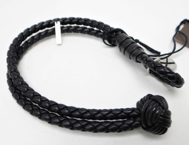 BOTTEGAVENETA ボッテガ・ヴェネタ イントレチャート レザーブレスレット ブラック<USED>【送料無料】 < ブランド BOTTEGAVENETA ボッテガ・ヴェネタ イントレチャート レザーブレスレット ブラック<USED>【送料無料】 < ブランドの