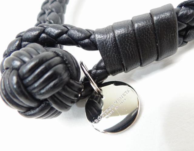 BOTTEGAVENETA ボッテガ・ヴェネタ イントレチャート レザーブレスレット ブラック<USED>【送料無料】 < ブランド BOTTEGAVENETA ボッテガ・ヴェネタ イントレチャート レザーブレスレット ブラック<USED>【送料無料】 < ブランドの