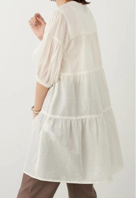 新品タグ付き earth music&ecology ティアードチュニック < 女性ファッション  新品タグ付き earth music&ecology ティアードチュニック < 女性ファッションの