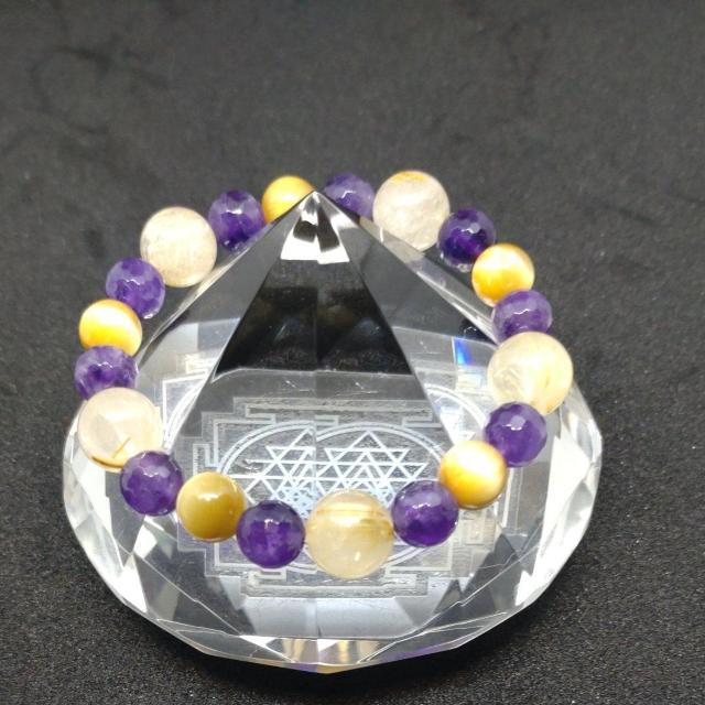 金運○タイチンルチル&アメジスト&タイガーアイ(16a) < 女性アクセサリー/時計 金運○タイチンルチル&アメジスト&タイガーアイ(16a) < 女性アクセサリー/時計の