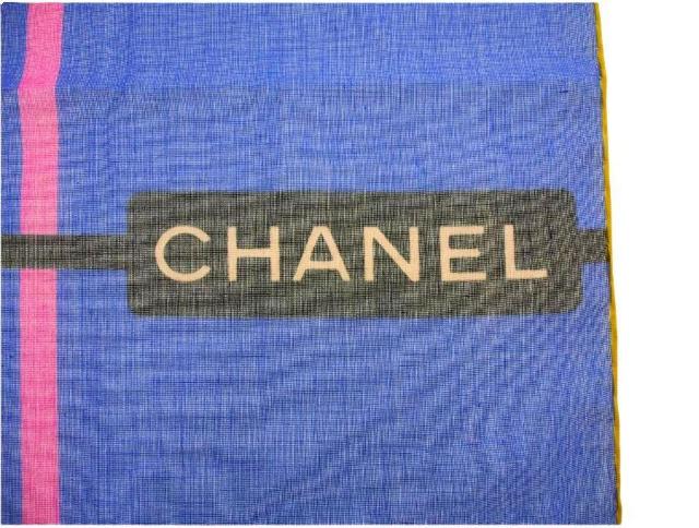 シャネル ハンカチ 大判サイズ トランク トラベルバッグ柄 コットン ブルー系 CHANEL【鑑定済】 < ブランド  シャネル ハンカチ 大判サイズ トランク トラベルバッグ柄 コットン ブルー系 CHANEL【鑑定済】 < ブランドの