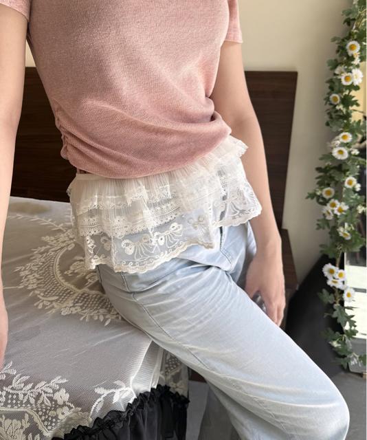 送料無料 新品 シアーラップスカート レースヒップカバー < 女性ファッション  送料無料 新品 シアーラップスカート レースヒップカバー < 女性ファッションの