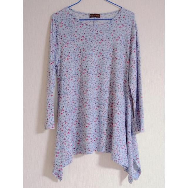 Calabaza カラバサ 花柄 トップス 水色 レディース 小花柄 M-L < 女性ファッション Calabaza カラバサ 花柄 トップス 水色 レディース 小花柄 M-L < 女性ファッションの