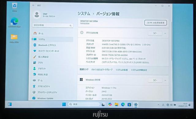 FUJITSU LIFEBOOK Corei5 ������6GB SSD128GB Web�J���� DVD Windows11 �� PC�{��/���Ӌ@��� 