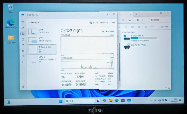 FUJITSU LIFEBOOK Corei5 ������6GB SSD128GB Web�J���� DVD Windows11 �� PC�{��/���Ӌ@��� 