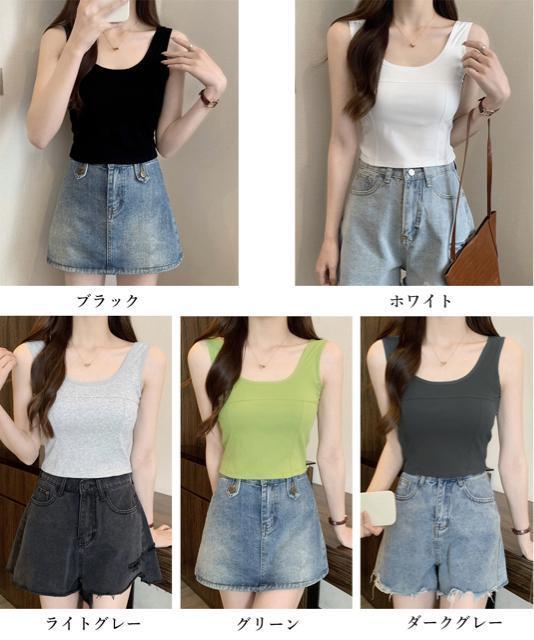 送料無料 新品 カップ付きタンクトップ ショート丈 夏服 < 女性ファッション  送料無料 新品 カップ付きタンクトップ ショート丈 夏服 < 女性ファッションの
