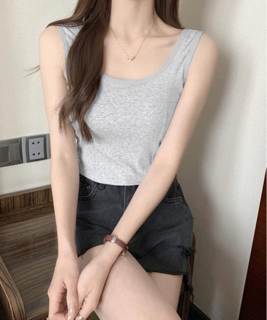 送料無料 新品 カップ付きタンクトップ ショート丈 夏服 < 女性ファッション  送料無料 新品 カップ付きタンクトップ ショート丈 夏服 < 女性ファッションの