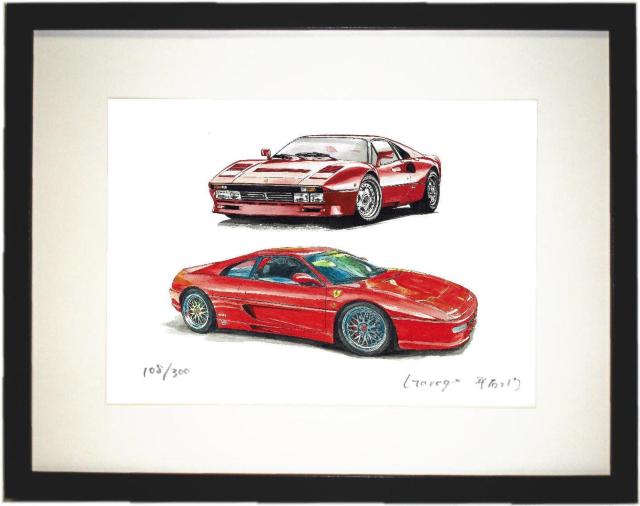 GC-1020 288GTO/F355限定版画直筆サイン額装●作家平右ヱ門 < 自動車/バイク GC-1020 288GTO/F355限定版画直筆サイン額装●作家平右ヱ門 < 自動車/バイク