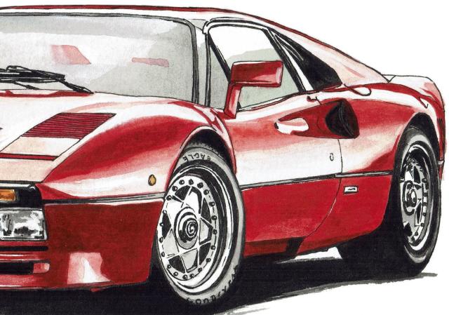 GC-1020 288GTO/F355限定版画直筆サイン額装●作家平右ヱ門 < 自動車/バイク GC-1020 288GTO/F355限定版画直筆サイン額装●作家平右ヱ門 < 自動車/バイク
