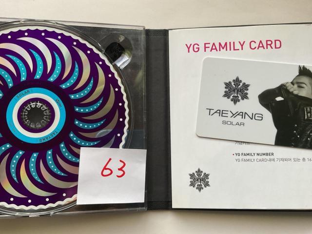 TAEYANG SOLAR �e���� �\���A���o�� CD YG FAMILY CARD �t�� K-POP BIGBANG �� CD/DVD/�r�f�I�� 