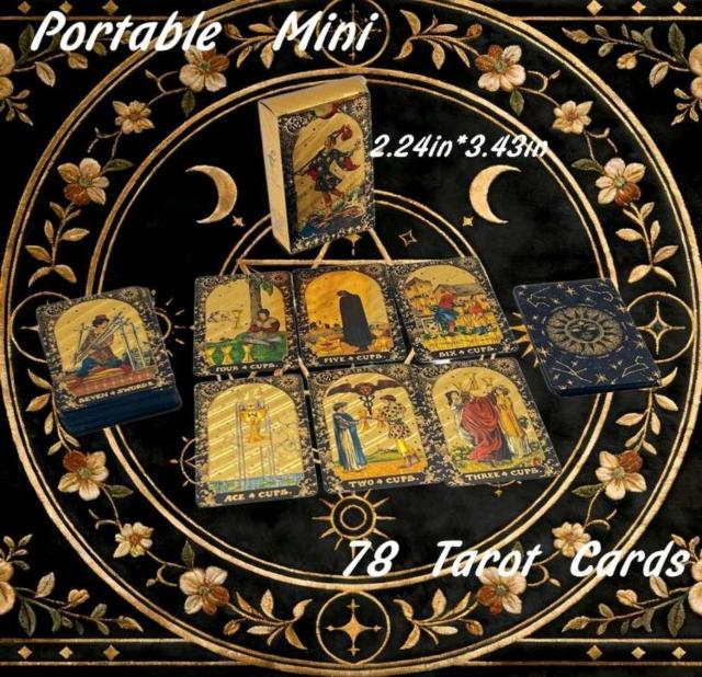 ミニ★プラスチックタロットカード 78枚組 防水 耐久 PET素材 8.7×5.7cm < 本/雑誌 ミニ★プラスチックタロットカード 78枚組 防水 耐久 PET素材 8.7×5.7cm < 本/雑誌の