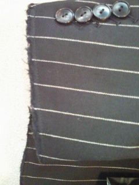 ナンバーナイン††ほつれ加工ピークドストライフジャケット゜ < ブランド  ナンバーナイン††ほつれ加工ピークドストライフジャケット゜ < ブランドの