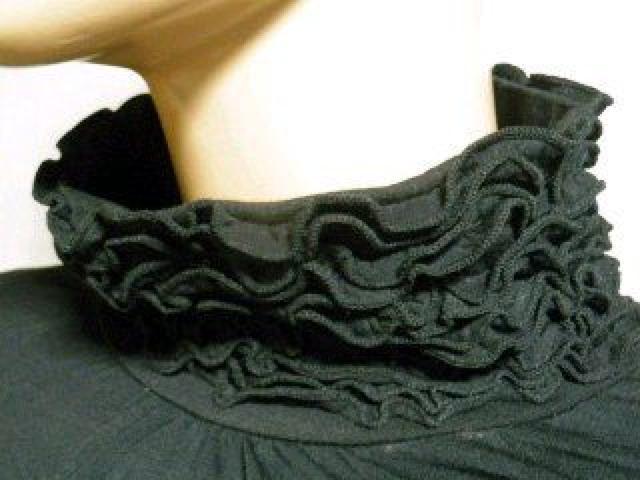 《New》ゴージャス*セレカジ★タートル(ボリューム)フリル*カットソー<ブラックM> < 女性ファッション 《New》ゴージャス*セレカジ★タートル(ボリューム)フリル*カットソー<ブラックM> < 女性ファッションの