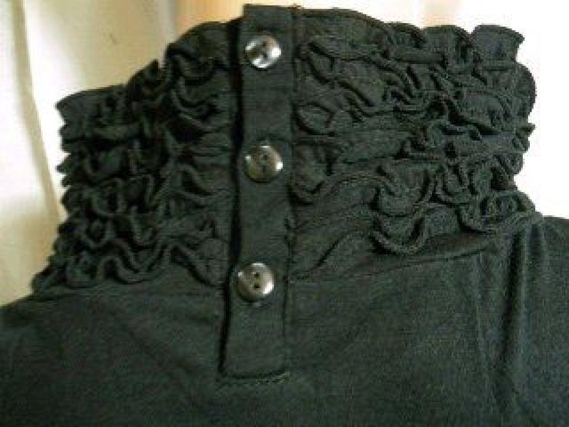 《New》ゴージャス*セレカジ★タートル(ボリューム)フリル*カットソー<ブラックM> < 女性ファッション 《New》ゴージャス*セレカジ★タートル(ボリューム)フリル*カットソー<ブラックM> < 女性ファッションの