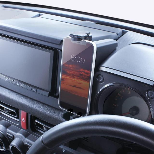 車種専用品 スズキ JB64/74 ジムニー専用 スマートフォンホルダー ポリカーボネート SY-SZ6 ブラック < 自動車/バイク 車種専用品 スズキ JB64/74 ジムニー専用 スマートフォンホルダー ポリカーボネート SY-SZ6 ブラック < 自動車/バイク