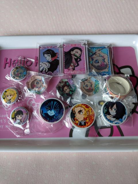 鬼滅の刃 消しゴム 箸置き キーホルダー 缶バッジ マステ 13個セット くら寿司 < アニメ/コミック/キャラクター 鬼滅の刃 消しゴム 箸置き キーホルダー 缶バッジ マステ 13個セット くら寿司 < アニメ/コミック/キャラクターの