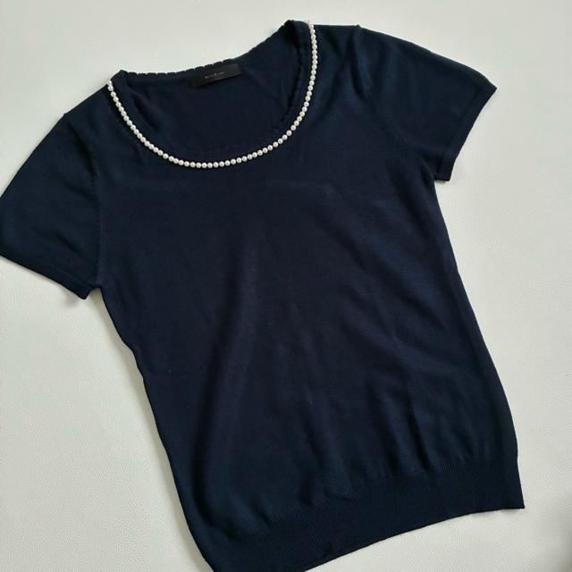 ◆美品◆インタープラネット◆ビジューパールカーディガン◆アンサンブル◆ネイビーM < 女性ファッション ◆美品◆インタープラネット◆ビジューパールカーディガン◆アンサンブル◆ネイビーM < 女性ファッションの