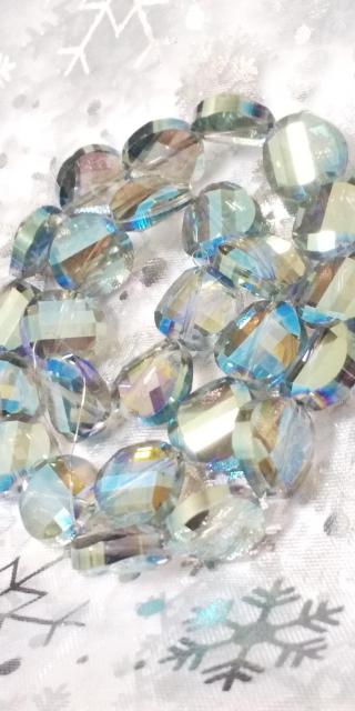 *.゜。:+*.゜ハンドメイドパーツ*アクアオーラカラーのガラスピーズ一連。:+*.゜。:+*.゜ < ペット/手芸/園芸 *.゜。:+*.゜ハンドメイドパーツ*アクアオーラカラーのガラスピーズ一連。:+*.゜。:+*.゜ < ペット/手芸/園芸の