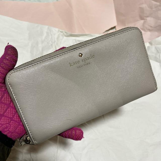 【ケイトスペード】 長財布 ラウンドファスナー グレー レザー 訳あり 格安 < ブランド 【ケイトスペード】 長財布 ラウンドファスナー グレー レザー 訳あり 格安 < ブランドの