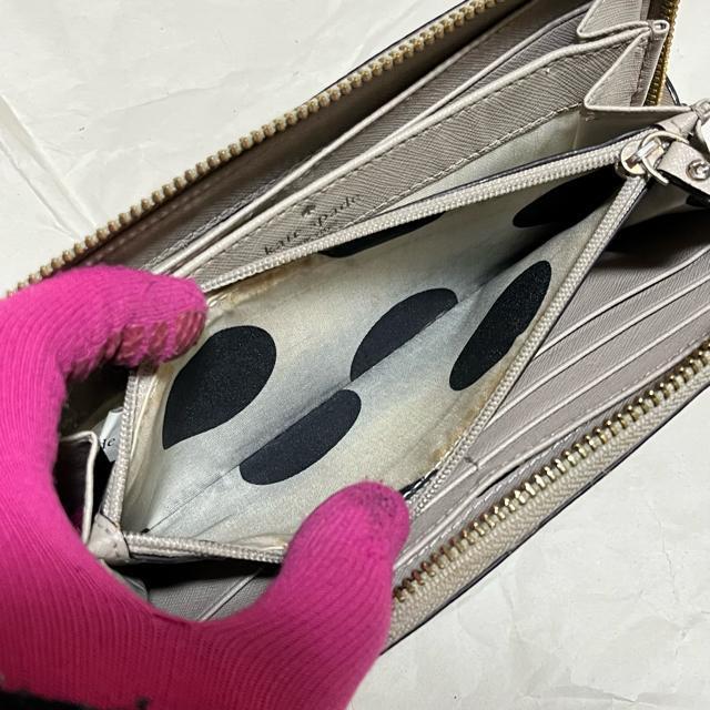 【ケイトスペード】 長財布 ラウンドファスナー グレー レザー 訳あり 格安 < ブランド 【ケイトスペード】 長財布 ラウンドファスナー グレー レザー 訳あり 格安 < ブランドの