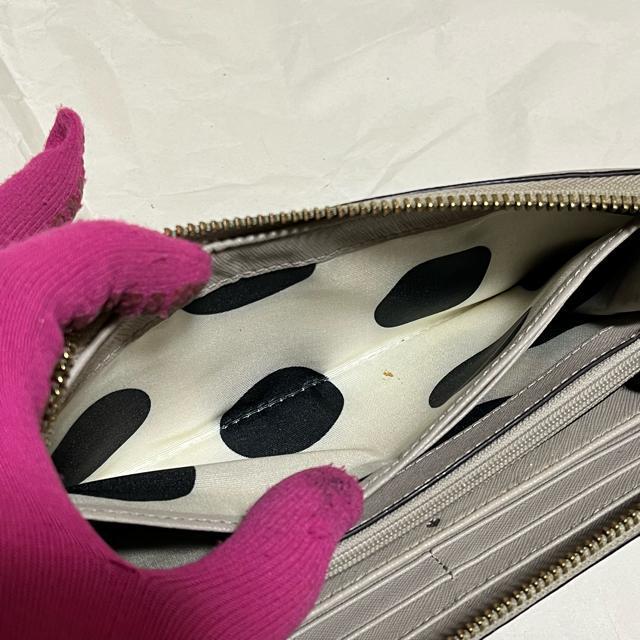 【ケイトスペード】 長財布 ラウンドファスナー グレー レザー 訳あり 格安 < ブランド 【ケイトスペード】 長財布 ラウンドファスナー グレー レザー 訳あり 格安 < ブランドの
