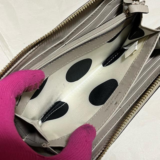 【ケイトスペード】 長財布 ラウンドファスナー グレー レザー 訳あり 格安 < ブランド 【ケイトスペード】 長財布 ラウンドファスナー グレー レザー 訳あり 格安 < ブランドの