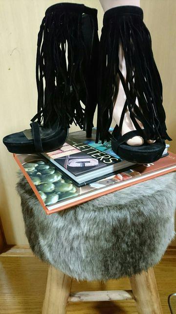 EMODA/エモダ スエード調フリンジ サンダル S < ブランド  EMODA/エモダ スエード調フリンジ サンダル S  < ブランドの