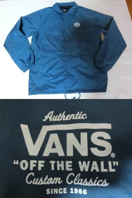 バンズ【VANS】ナイロンコーチジャケットUS L 青 < 男性ファッション  バンズ【VANS】ナイロンコーチジャケットUS L 青 < 男性ファッションの